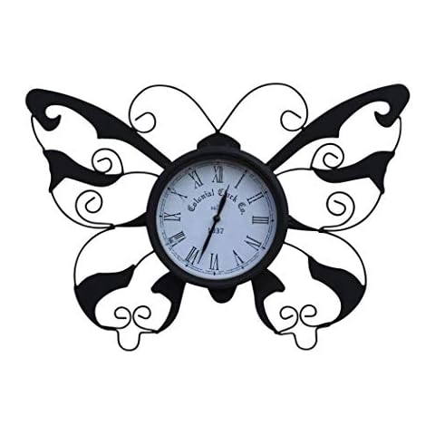 Butterfly Design Garden Clock for Indoor and Outdoor Cover