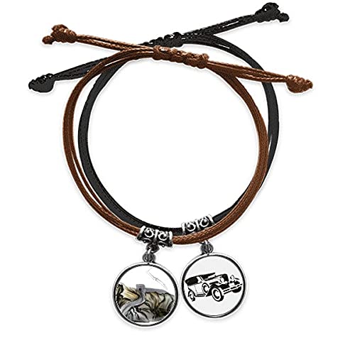 Chaîne bracelet cuir la Grande muraille de Chine pour homme et femme