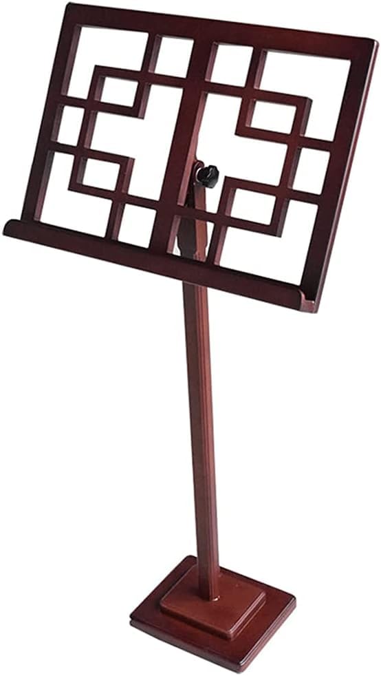 Pupitre à musique avec angle réglable en bois lourd support stable pour partitions épaisses