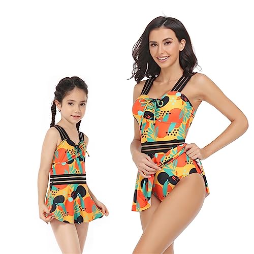 Mommy and Daughter Swimsuits Family Matching One Piece Swimsuit Summer Beachwear Sets Bathing Suits2