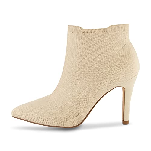 CUSHIONAIRE Women's Genie Stretch Knit Heel Bootie +Memory Foam padding, Wide Widths Available2