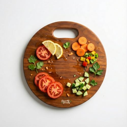 Image of Single Piece Solid Wood Reversible Cutting Board - Natural Finish Wooden Chopping Board, Cutting Board, Serving Tray Handmade Natural Wood (ECO)