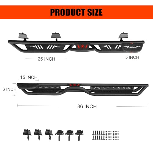 Estribos laterales para F150 y F250 F350 2015-2026 carbon steel miniatura 3