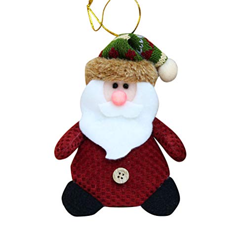 BESTOYARD 3 peças adoráveis enfeites para pendurar no Natal Papai Noel boneco de neve renas decoraçõ