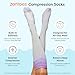 ZenToes Compression Socks for Women & Men, Gradual 15-20mmHg Compression Socks Men With Targeted Cushioning, Breathable Cotton Blend for All Day Comfort, Lilac, Medium, Wide Width