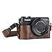 Produktbild MegaGear Ever Ready Leder Kamera Halbtasche mit Trageriemen und Batteriezugang für Canon PowerShot G7 X Mark II Dunkelbraun