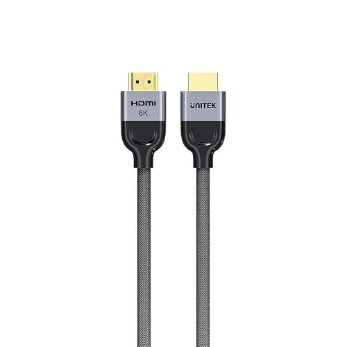 UNITEK 8K Braided Nylon HDMI Cable, 2M, High-Speed, 8K@60Hz Resolution Support, ARC Compatible, Universal Device Support