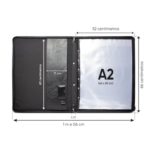 Pasta Porftólio A2 com 50 env Plásticos Incorpast