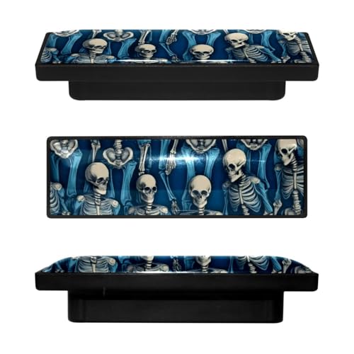 Boutons de placard rectangulaires bleu pour tiroir et commode
