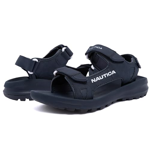 Image of Nautica Men's Athletic Sport Sandals - Adjustable Strap, Comfortable Open-Toe Hiking & Walking Sandals with Cushioned Sole