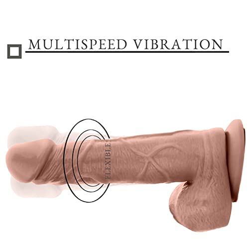 D24-6 Realistische dildo met mooie eikel, zuignap, rubberen penis, dildo gay seksspeeltje vrouwen vibratie, erotiek voor beginners siliconen stimulator realistische dildo's multi-vibratie - Afbeelding 6