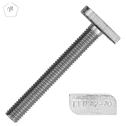 Hammerkopfschrauben M8x30 mm aus Edelstahl A2 (20 Stück) | Halfenschrauben - Ankerschrauben - Gewächshausschrauben von MESAROS®