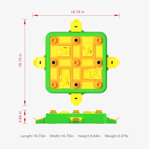 Dog Puzzle Toy Mental Stimulation - Level 3 in 1 Dogs Food Feeder Puzzle, Dog Treat Puzzle Feeder (Advanced-Green Board)