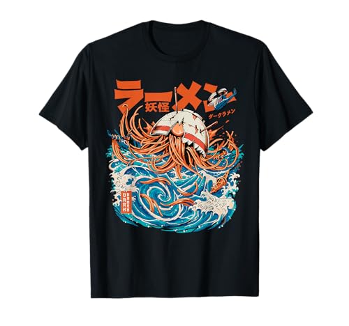 Great Ramen Kanagawa Japanese Noodles Sea Food Kaiju Ramen T-Shirt