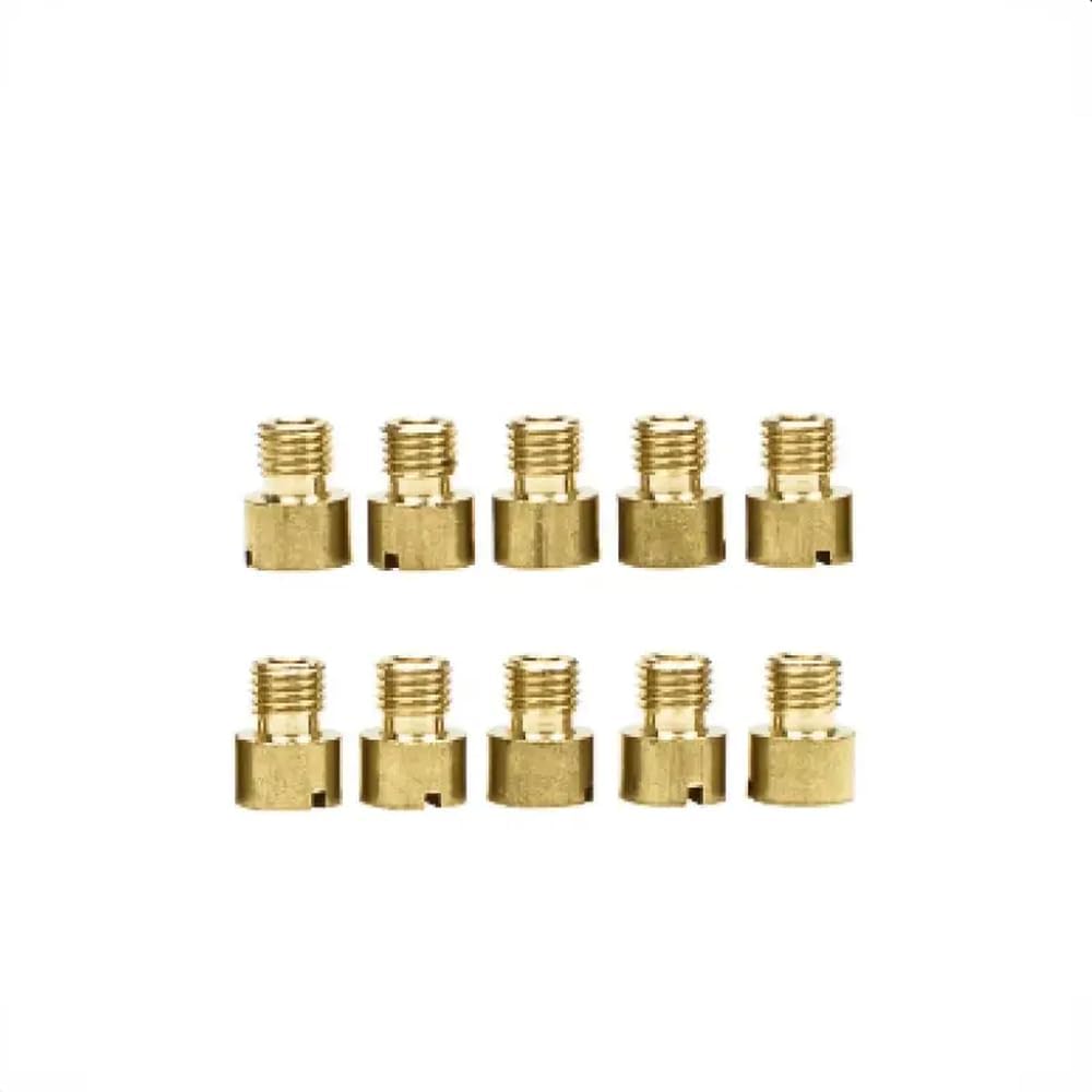 10Pcs VM16 VM22 Main Jets M6x0 75 8 Size 100 122 Compatible With VM 11 22 VM 16 22 YFM50 Carburetor Nozzle Replacement Parts For ATV Carburetor
