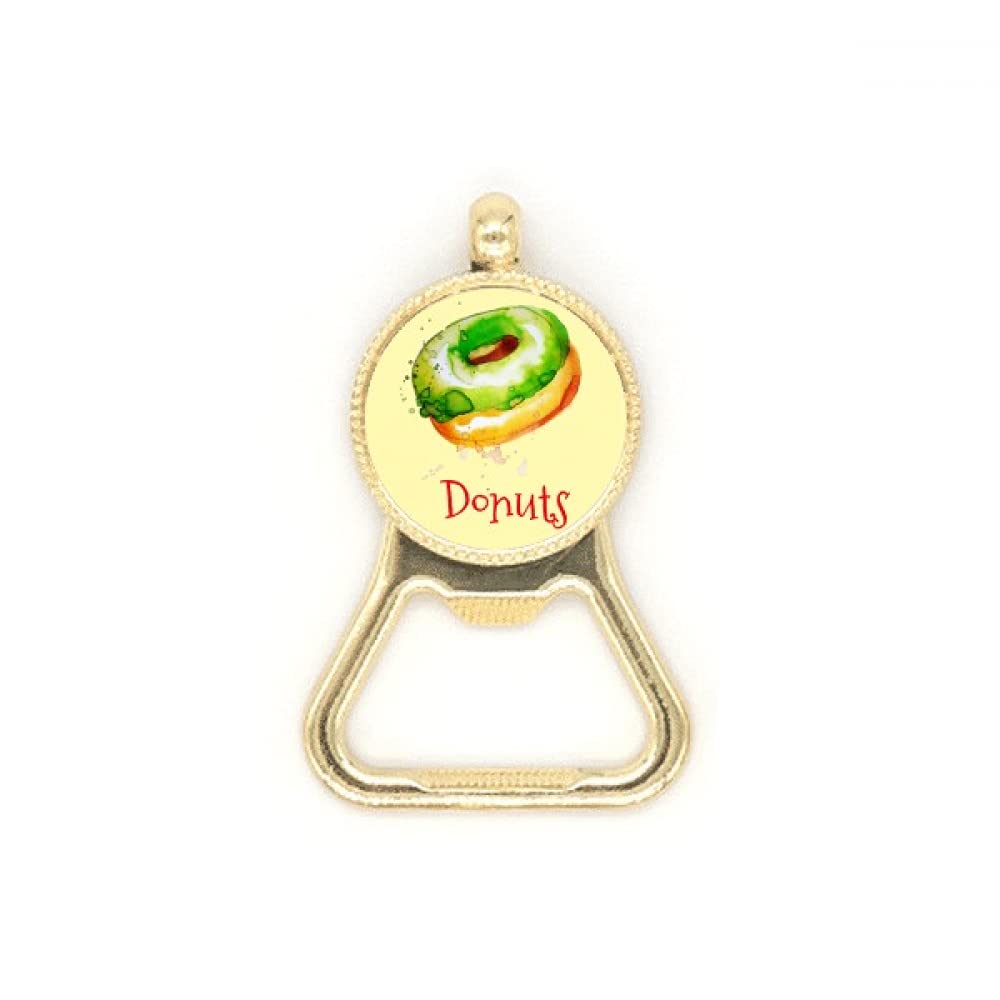 Porte-clés acier inoxydable donut vert anti-rayure pour sac à main