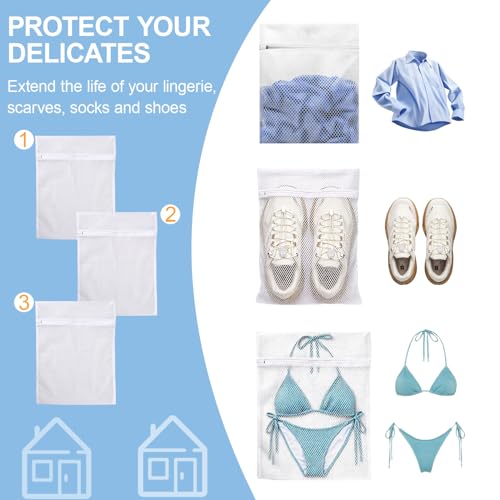 Honeycomb-Mesh-Laundry-Bags-3-Pack-2XL1L-Durable-Washing-Bags-with-Auto-Lock-Zippers-Heavy-Duty-Mesh-Wash-Bags-for-Delicates-Lingerie-Bra-Sock-Travel-Storage-Organizer
