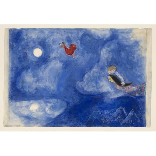 Marc Chagall Aleko et Zemphira tableau imprimé 76x101 cm