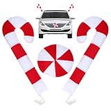 Vaguelly クリスマスカーアクセサリー 車用トナカイの角 鼻 布製耐久素材 取り付け簡単 ファッション性と愛らしさを演出 車窓用手杖飾り バ