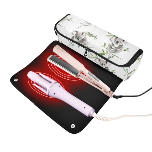 Organizador para herramientas de cabello 2 en 1 gris claro miniatura 2
