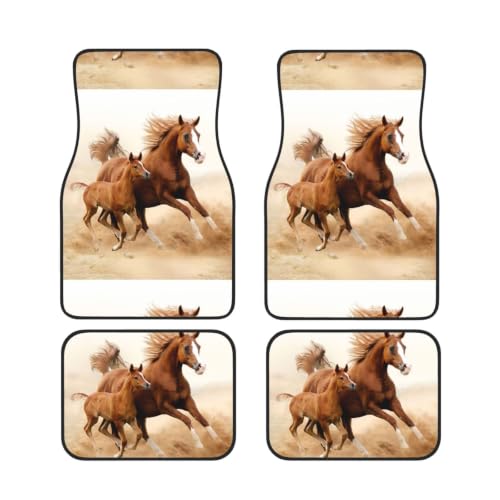 Alfombrillas para coche de caballos corriendo juego de 4 piezas de neopreno antideslizante universal