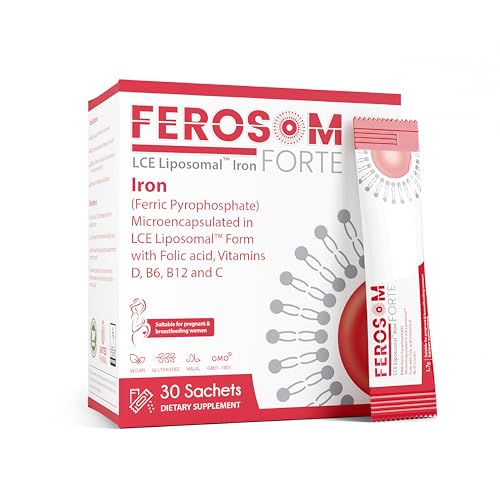 Ferosom Forte LCE Liposomal Iron Powder 21 mg Iron Supplement 30 Sachets