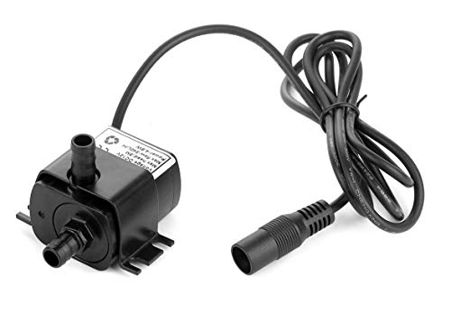 [Upgraded Version] 12 Volt Small Water Pump, 63 GPH Mini Submersible Pump for Small Water Fountain, Water fall, Aquarium, Pet drinking System, irrigation system and other Water circulation application