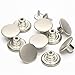 12 Sets Jean Tack Buttons Metal Replacement Kit, Matte Silver (Silver)