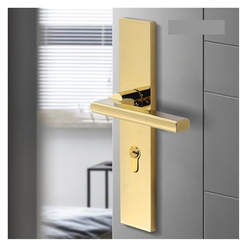 Serrure de porte dorée design pour chambre chic et moderne