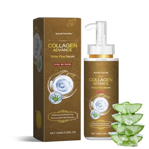 Anti-Aging Boost Collagen Serum,Wrinkle Filler Face Serum,Collagen Ser-um Face with Vitamin C,Hyaluronic Acid,Aloe Vera Extract,Collagen&Vitamin C Ser-um for Fa-ce,Fa-ce Moisturiser for All Skin Types