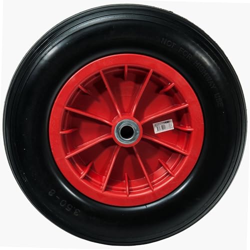 WERKA PRO Roue increvable 14'' (360x85 mm) avec alésage de 20 mm, idéale pour brouettes et...