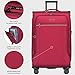 Verage Toledo Softside Expandable Suitcase with Spinner Wheels, Lightweight Luggage with Flashlight, Men and Women,Burgundy, Checked-Large 29-Inch