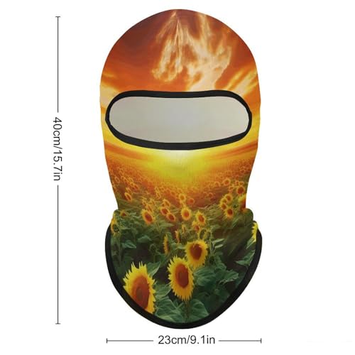 Balaclava de campo de girasoles para hombre y mujer, protección solar, transpirable, máscara completa para la cabeza para senderismo, ciclismo, correr, conducir miniatura 2