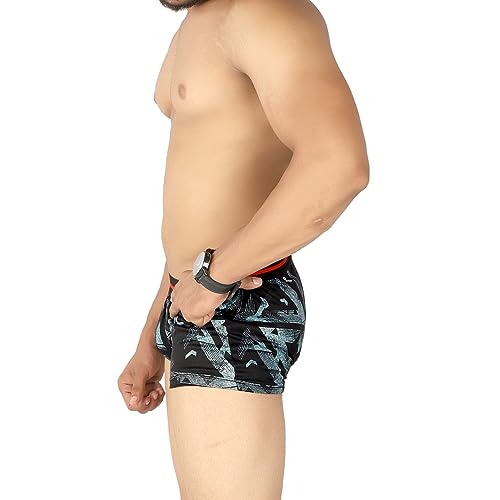 Image of Regular Fit Printed Cotton Trunks for Men |Combed Cotton, Stretchy Fabric, Anti-Bacterial and Microfibre Waistband (TKP)