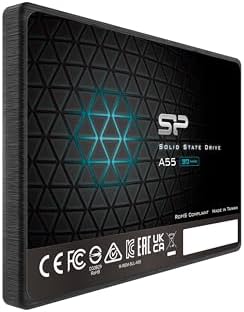 Silicon Power 1TB SSD 3D NAND A55 SLC Cache Performance Boost SATA III 2.5" 7mm (0.28") SSD Internal Solid State Drive (SU001TBSS3A55S25EC)