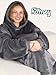 Bare Home Microplush Wearable Blanket with Side Pockets - Soft and Plush - Warm and Cozy - Adult & Kid Sizes (Adult, Forged Iron Grey)