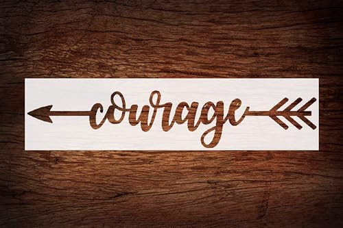 Estêncil motivacional com palavras de flecha 