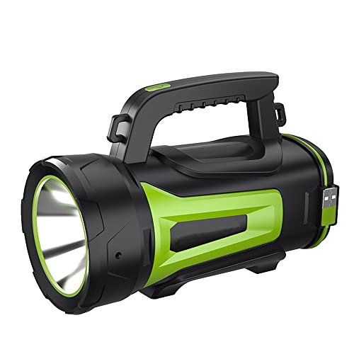 LED Handheld Flashlights Lantern Super Bright Torch Searchlight Portable LED Spotlight USB Rechargeable Waterproof Long Lasting Flashlight for Mining Camping Hiking Fishing Hunting Patrol