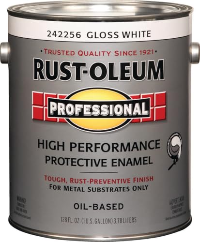 Image of Rust-Oleum Professional High Performance Gloss White Paint | Rust Prevention, Corrosion Resistant Coating, Industrial Maintenance, Metal Equipment Protection, 1 Gallon