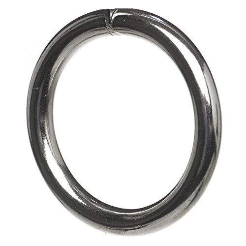 Preisvergleich Produktbild Bulk Hardware BH03262 Polierter Chrom-Metallgardinenring (Packung à 24), Weiß, Stück