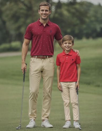 Image of U.S. POLO ASSN. Printed Regular Fit Polo T Shirts for Men - 100% Cotton, Half Sleeves Mens Tshirt