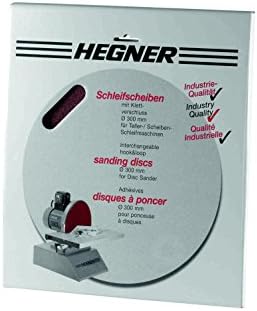 Hegner 6420006 Set of 5 Wood Sanding Discs with a diameter of 300 mm 320 Grit Hook and loop fastenin (Old Version)