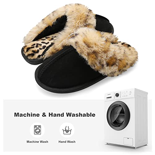 Besroad Winter Fuzzy House Slippers Sandals Plush Faux Fur Fluffy Flats Slippers Warm Slide Shoes for Women4