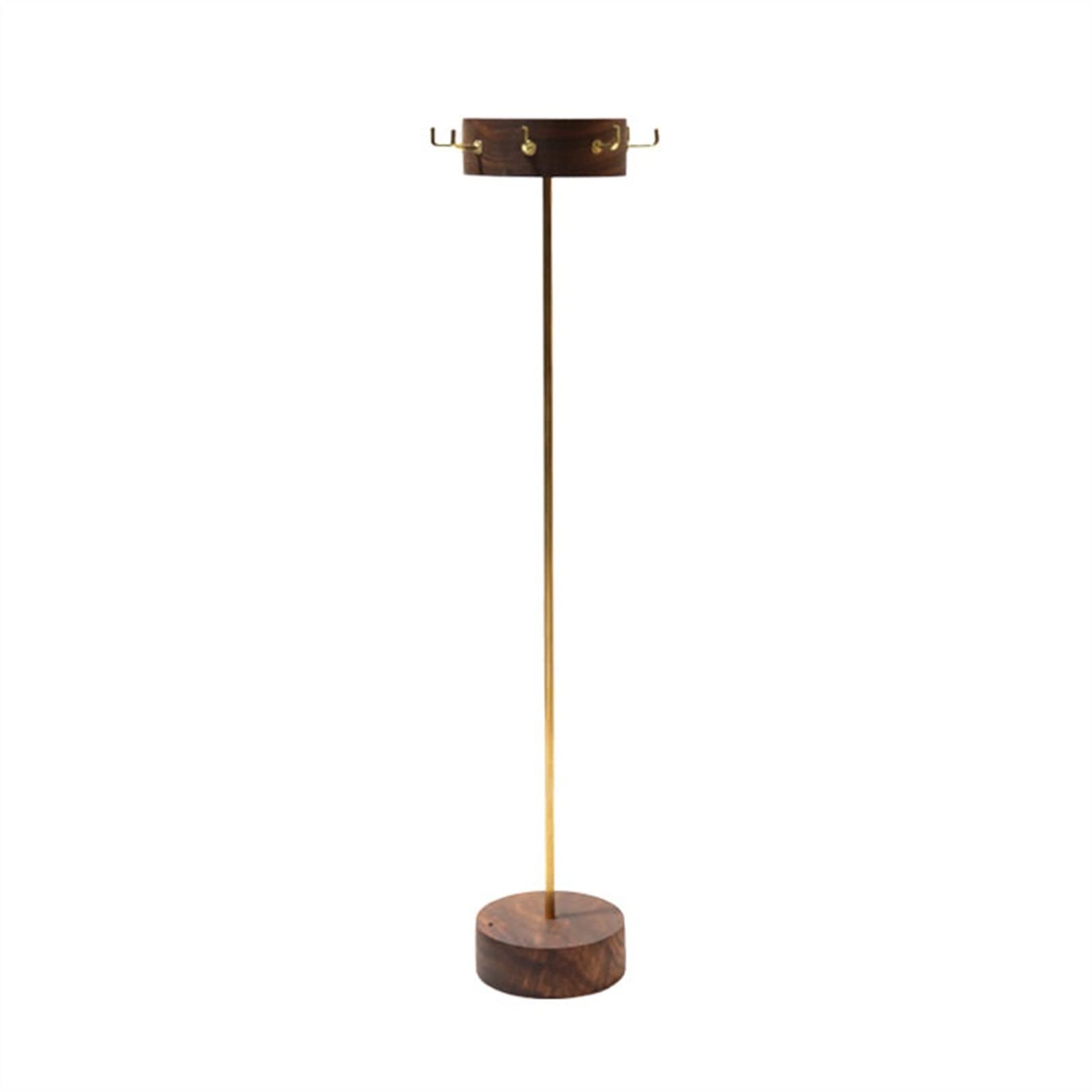 J9V4G6S3B5 Jewellery Storage Wooden Jewelry Display Stand Necklace and Bracelet Holder Walnut Organizer with Hooks(Medium)