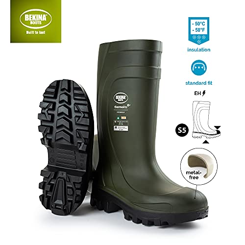 Bekina Thermolite IceShield S5 Insulated Wellington Boots for Men and Women - Lightweight Waterproof Non Slip Composite Toe Work Boots for Men and Women3
