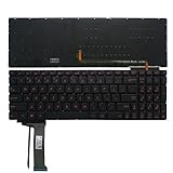 Replacement Laptop English Red Backlit Keyboard Without Frame for Asus ROG GL771 GL771J GL771JW GL771JM GL752 GL752V GL752VL GL752VW GL752VWM ZX70 ZX70VW