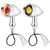 Benlari Motorcycle Bullet 48 LEDs Rear Turn Signal Light SMD Blinker Indicator Fit for Honda Yamaha Suzuki Kawasaki Harley Sportster(Chorme/Red and Amber Light)