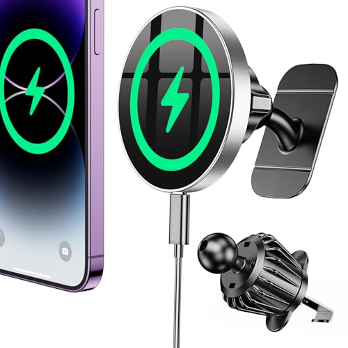 Coolpow MagSafe Wireless Car Mount Charger (15W)