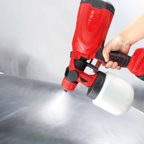 Pousbo Portable Automatic High-Pressure Paint Spray Gun, 2023 New Cordless Paint Sprayer With 3 Spray Patterns & 1.8Mm Nozzle, Premium Handheld Electric Paint Gun For Interior Exterior Painting (1) #TOP5