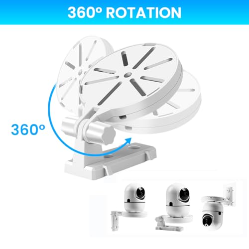 Image of ZORBES Security Camera Wall Mount Adjustable Camera Stand with Cable Storage No Drill Bracket Dome Wall Mount L-Shaped Stand for CCTV Baby Monitor Security IP Webcam Indoor Outdoor